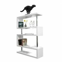 Hochglanz Raumteiler Regal In Weiß - Candura