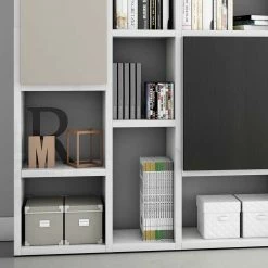 Gosy-shop -Gosy-shop hochglanz regal mit 17 offenen faechern 5 schrankfaechern parahova 02