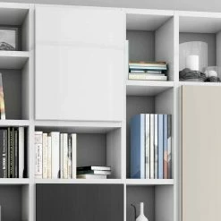 Hochglanz Regal Mit 17 Offenen Fächern - Parahova -Gosy-shop hochglanz regal mit 17 offenen faechern 5 schrankfaechern parahova 03