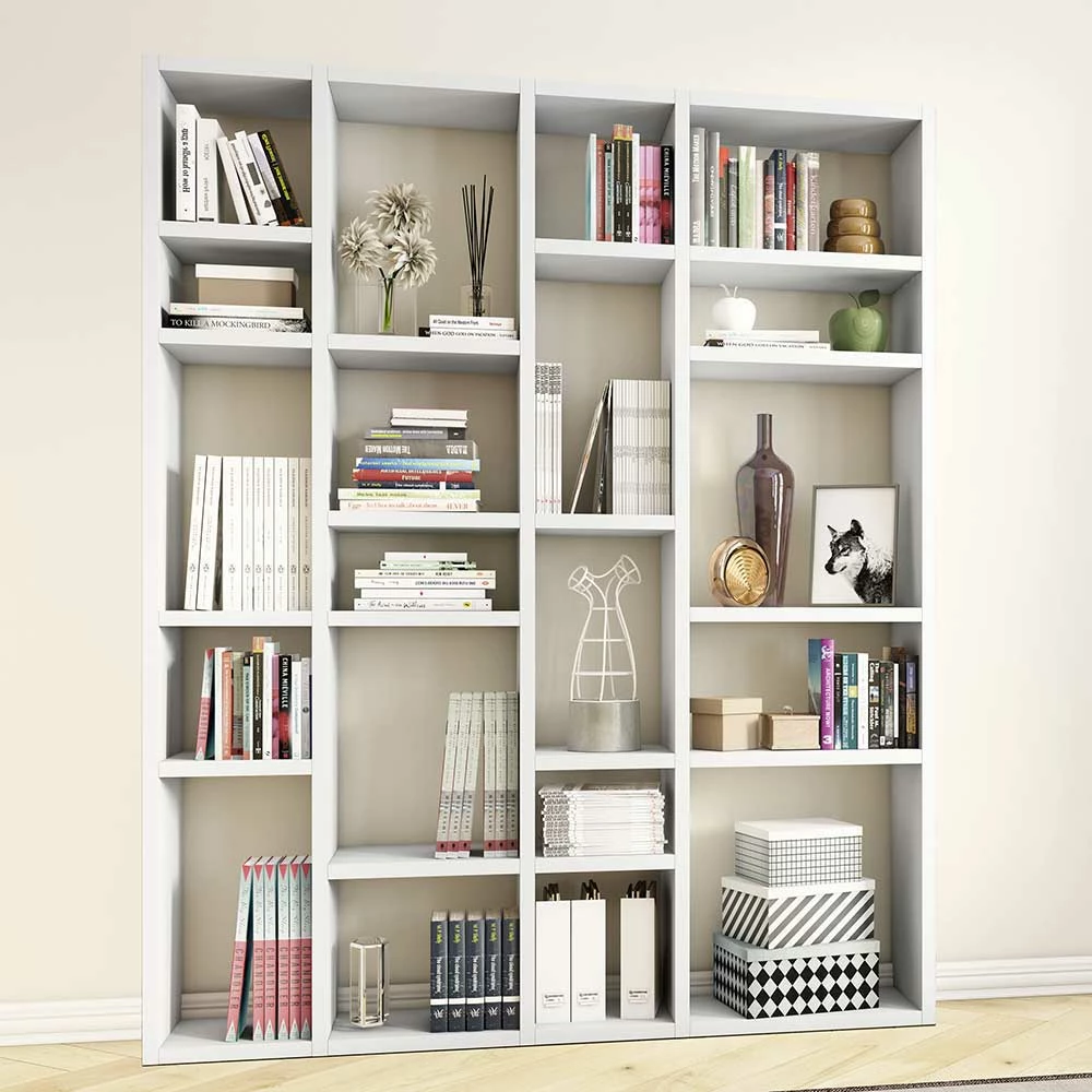 Hochglanz Regalwand In Weiß - Ladion 1 Hochglanz Regalwand In Weiß - Ladion