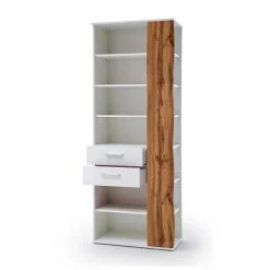 Hochglanz Standregal In Weiß - Sadassa 7 Hochglanz Standregal In Weiß - Sadassa -Gosy-shop hochglanz standregal in weiss mit absetzung in wildeiche optik sadassa 02