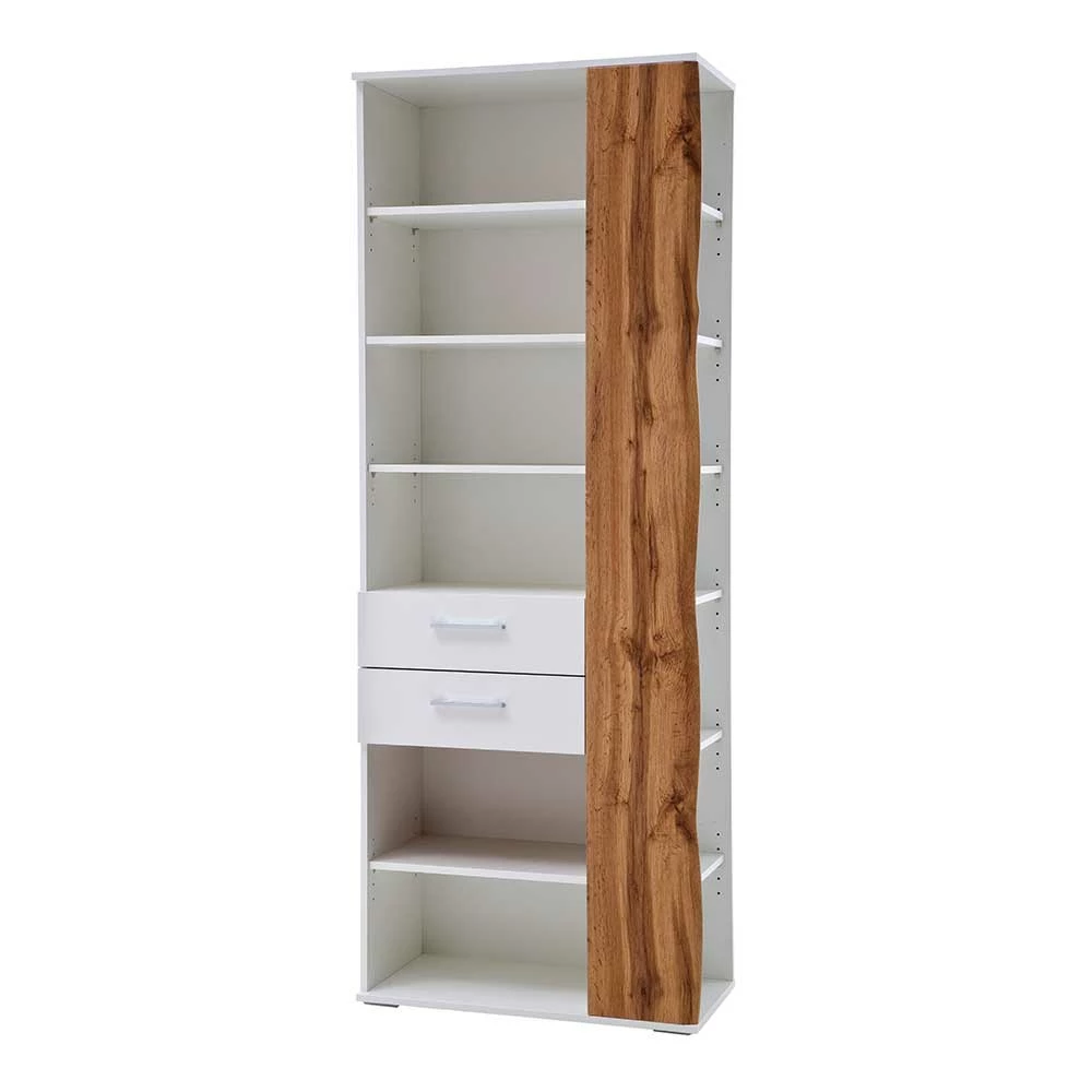 Hochglanz Standregal In Weiß - Sadassa 1 Hochglanz Standregal In Weiß - Sadassa