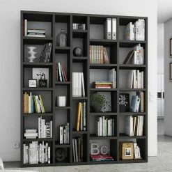 Holz Dekor Regal In Eiche Schwarzbraun - Pirate