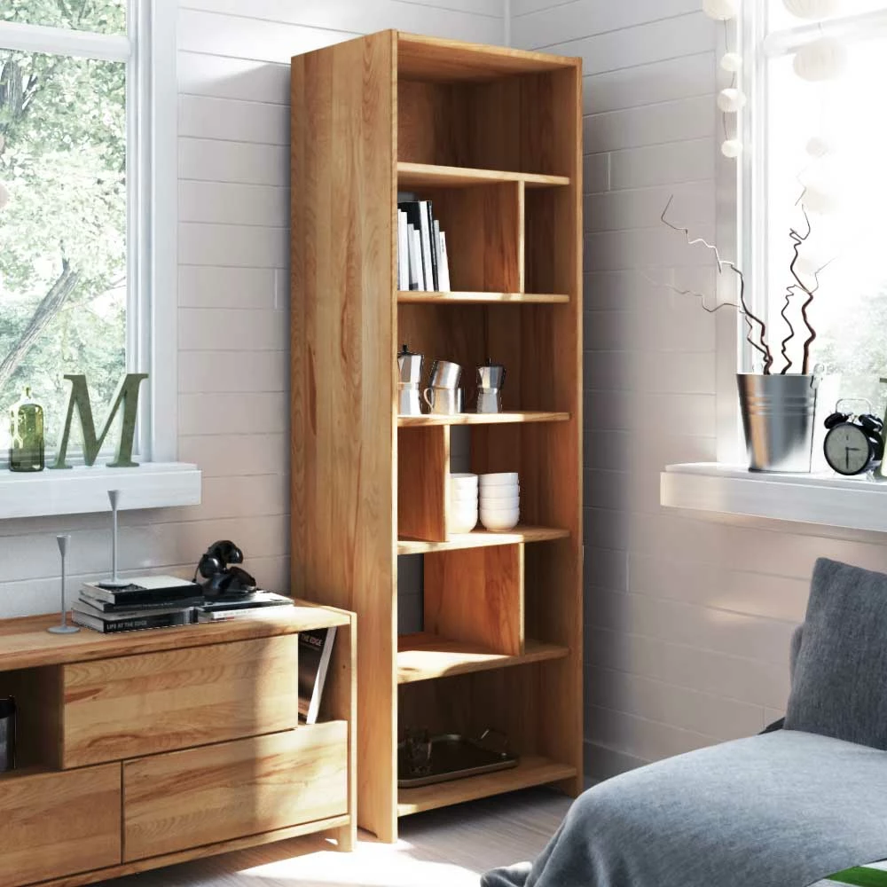 Holzregal Salomonia Aus Kernbuche Massivholz 2 Holzregal Salomonia Aus Kernbuche Massivholz – Bild 2