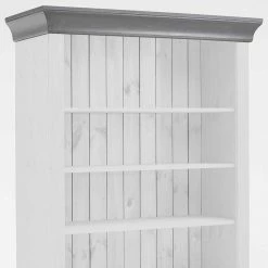 Holzregal Mit Türfach Im Landhausstil - Mirandesca -Gosy-shop holzregal mit tuerfach im landhausstil in weiss grau mirandesca 04