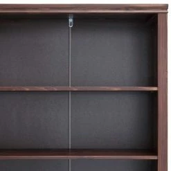 Kiefer Holzregal In Dunkelbraun Lackiert - Luvin -Gosy-shop kiefer holzregal in dunkelbraun lackiert mit 4 faechern 2 schubladen luvin 04