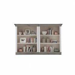 Landhaus Bücherregal Mirandesca In Weiß Grau (2er Set)