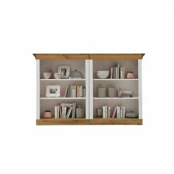Landhaus Bücherregal Sibiuta In Weiß Laugenfarben (2er Set)