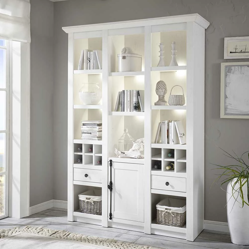 Landhaus Kombiregal In Weiß Touchwood - Chelles 2 Landhaus Kombiregal In Weiß Touchwood - Chelles – Bild 2