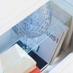 Landhaus MDF Regal Mit Glasböden - Samula 8 Landhaus MDF Regal Mit Glasböden - Samula -Gosy-shop landhaus mdf regal mit glasboeden 2 schubladen 73x210x40 samula 03