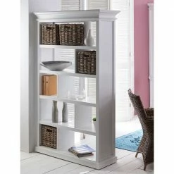 Landhaus Raumteiler Regal Venzeno In Weiß -Gosy-shop landhaus raumteiler regal in weiss venzeno 02