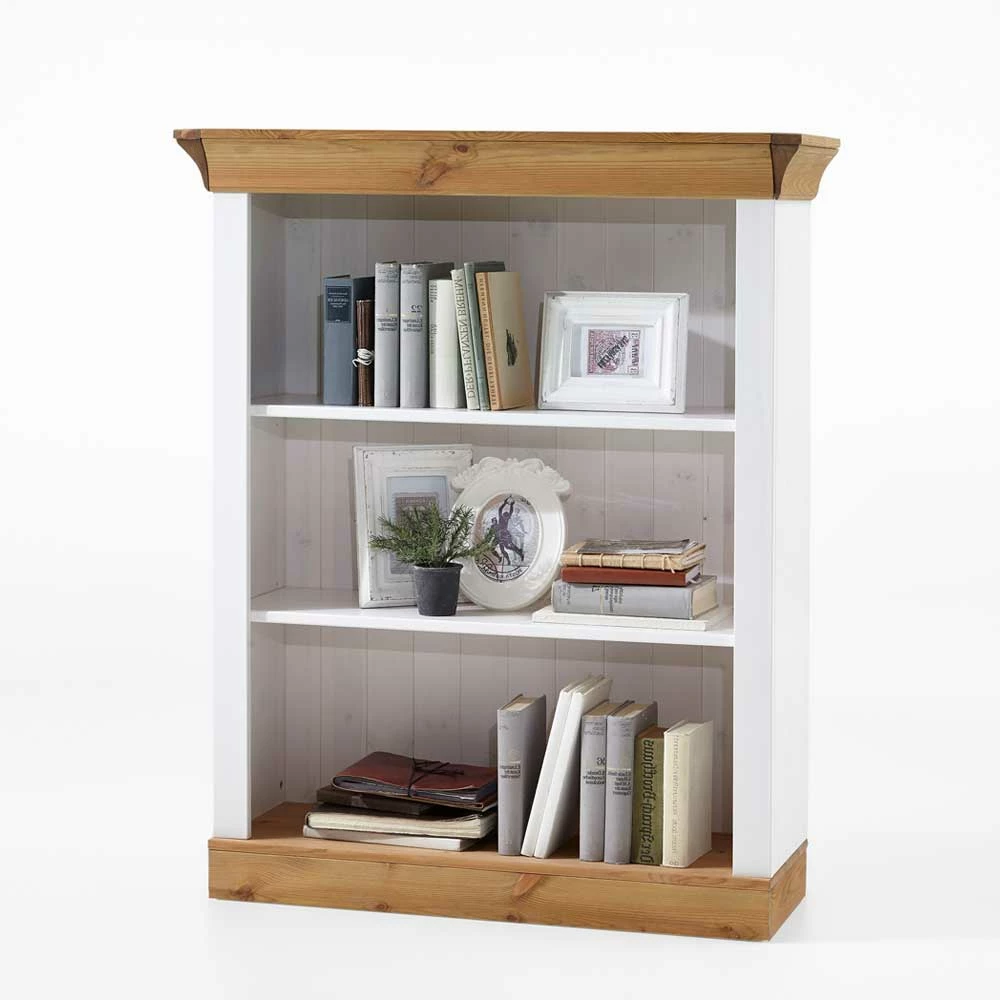 Landhaus Standregal Sibiuta In Weiß Laugenfarben 1 Landhaus Standregal Sibiuta In Weiß Laugenfarben