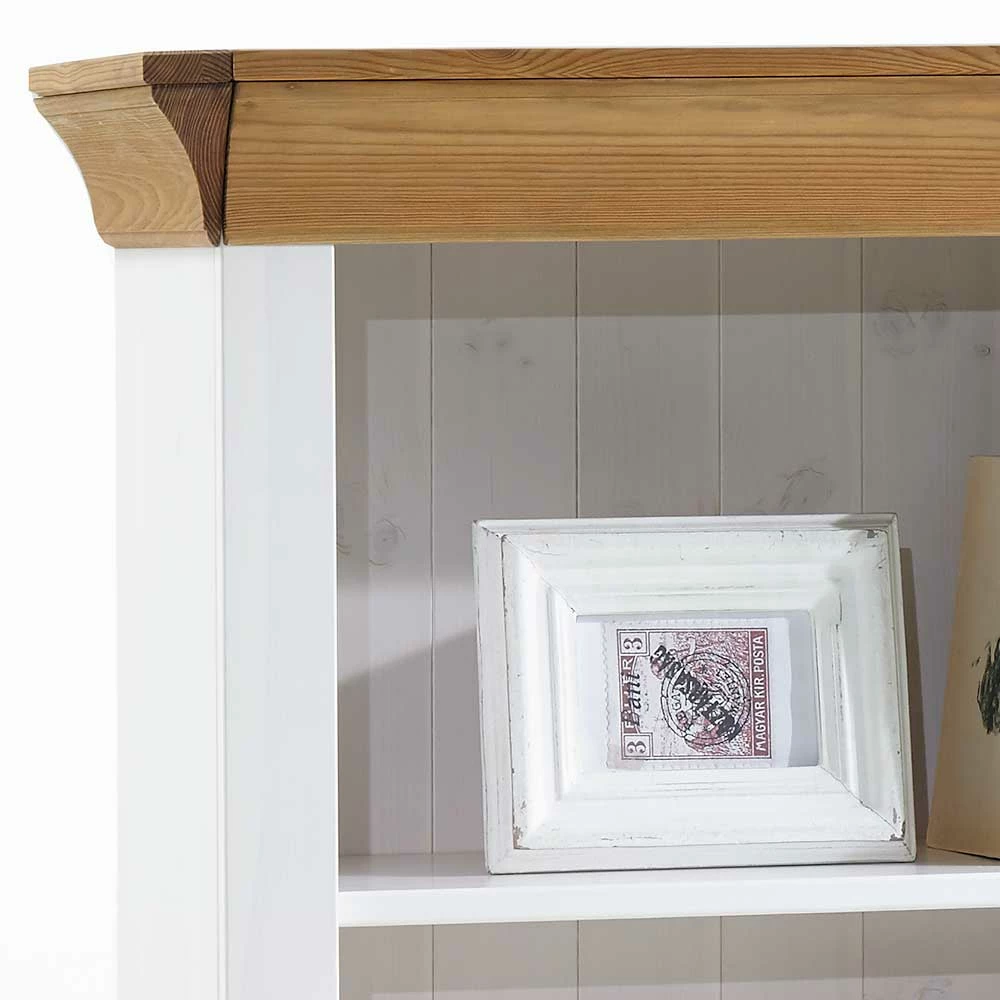 Landhaus Standregal Sibiuta In Weiß Laugenfarben 4 Landhaus Standregal Sibiuta In Weiß Laugenfarben – Bild 4