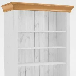 Landhausschrank In Weiß & Kiefer Lauge - Sibiuta -Gosy-shop landhausschrank in weiss kiefer lauge 108x203x45 cm sibiuta 04