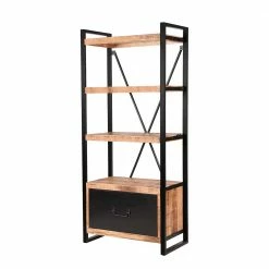 Loft Designregal In Schwarz & Natur - Kalescu