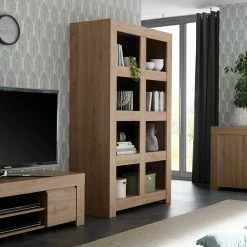 Markantes Standregal Mit Acht Fächern - Karika -Gosy-shop markantes standregal mit acht faechern in eiche dekor grau karika 02