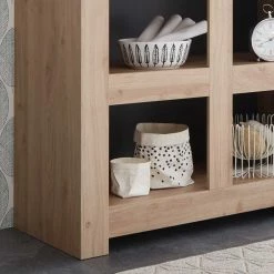 Markantes Standregal Mit Acht Fächern - Karika -Gosy-shop markantes standregal mit acht faechern in eiche dekor grau karika 03