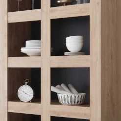 Markantes Standregal Mit Acht Fächern - Karika -Gosy-shop markantes standregal mit acht faechern in eiche dekor grau karika 04