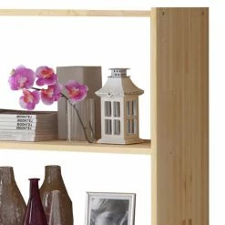 Massivholz Bücherregal Mit Vier Fächern - Ciudada -Gosy-shop massivholz buecherregal mit vier faechern aus kiefer natur lackiert ciudada 02