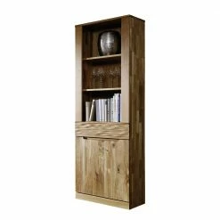 Massivholz Bücherregal Natrius Aus Wildeiche Geölt