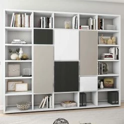 Moderne Regalwand In Weiß - Lidio