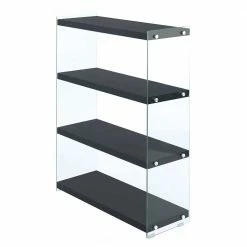 Modernes Regal In Schwarz & Transparent - Salute