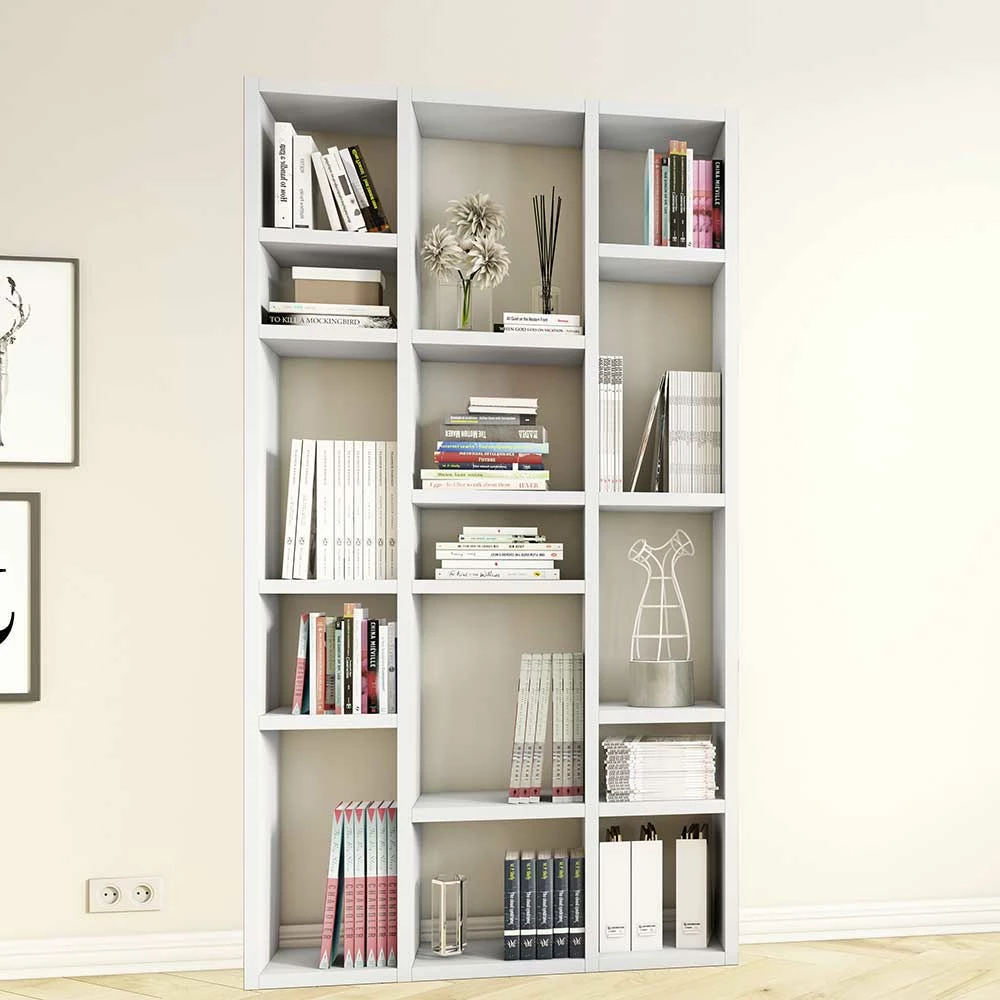 Modernes Regal In Weiß - Eldrida 1 Modernes Regal In Weiß - Eldrida