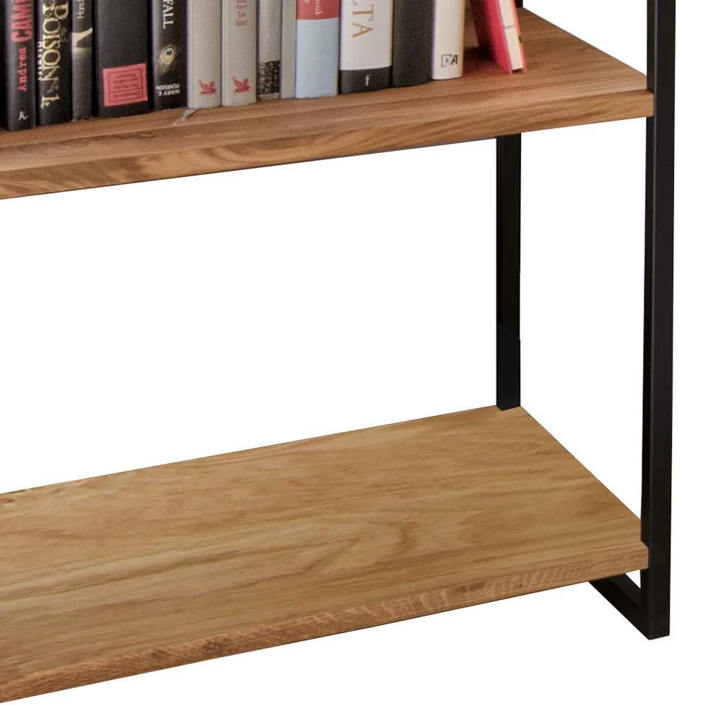 Modernes Wildeiche Regal Mit Stahlgerüst - Sluganov 6 Modernes Wildeiche Regal Mit Stahlgerüst - Sluganov – Bild 6