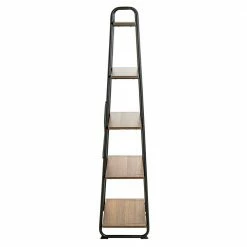 Offenes Regal Mit Fünf Böden - Ayero -Gosy-shop offenes regal mit fuenf boeden in eiche dekor schwarz ayero 02