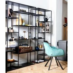 Offenes Standregal Aus Metall - Gioja -Gosy-shop offenes standregal aus metall in schwarz pulverbeschichtet gioja 05