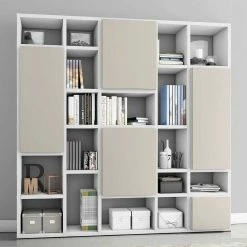 Ordnungshelfer Regal In Weiß & Beige - Oristina