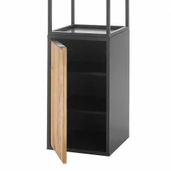 Quadratisches Industrial Regal Mit Vier Fächern - Rajesvan -Gosy-shop quadratisches industrial regal mit vier faechern ohne rueckwand einem tuerfach rajesvan 03