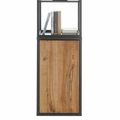 Quadratisches Industrial Regal Mit Vier Fächern - Rajesvan -Gosy-shop quadratisches industrial regal mit vier faechern ohne rueckwand einem tuerfach rajesvan 04