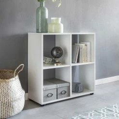 Quadratisches Regal Evillas In Weiß -Gosy-shop quadratisches regal in weiss evillas 02