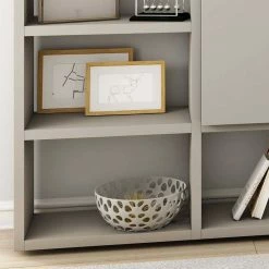 Regal In Beige Matt - Tabaco -Gosy-shop regal in beige matt mit 6 schrankfaechern tabaco 02