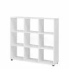 Regal Mit 9 Fächern Offen In Weiß Claas 108 X 104 Cm -Gosy-shop regal mit 9 faechern offen in weiss 108 x 104 cm claas f