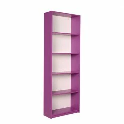 Regal Mit Rückwand In Lila & Weiß - Halfa -Gosy-shop regal mit rueckwand in lila weiss mit fuenf faechern halfa 05