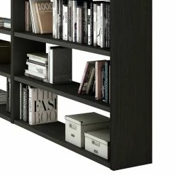 Regalwand Zonga In Schwarzbraun -Gosy-shop regalwand in schwarzbraun eiche optik zonga 02