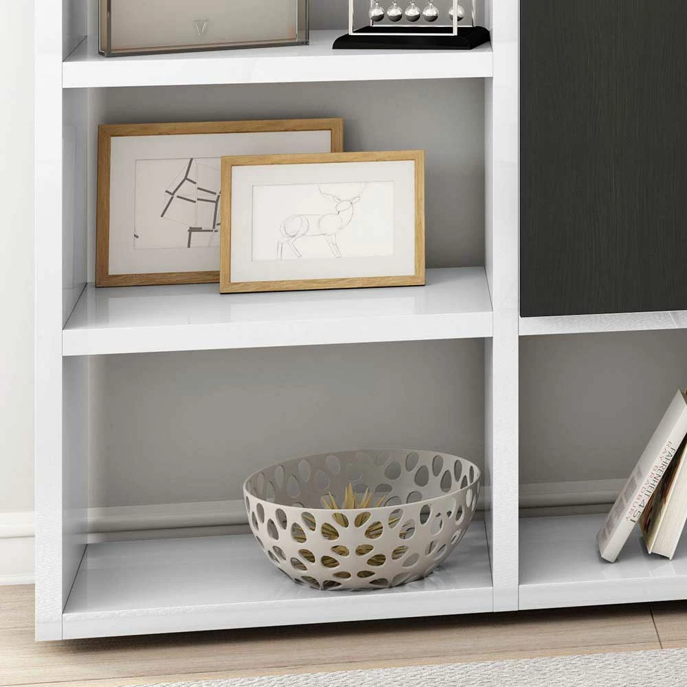 Regalwand Syanta In Weiß-Braun 2 Regalwand Syanta In Weiß-Braun – Bild 2