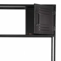 Schwarzes Metallregal Mit 5 Fächern - Limkel -Gosy-shop schwarzes metallregal mit 5 faechern 3 tueren industrial limkel 05