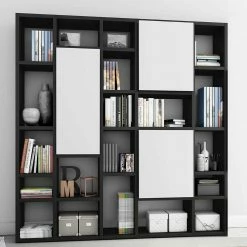 Stabiles Regal In Schwarzbraun & Weiß - Leony