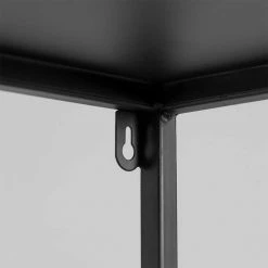 Stahl Regal Ohne Rückwand In Schwarz - Magde -Gosy-shop stahl regal ohne rueckwand in schwarz mit einer schublade 80x168x31 magde 06