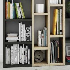 Standregal Raumteiler In Eiche Dekor - Acientra -Gosy-shop standregal raumteiler in eiche dekor zweifarbig 145cm breit acientra 02