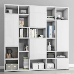 Stauraum Regal In Hochglänzendem Weiß - Postilla