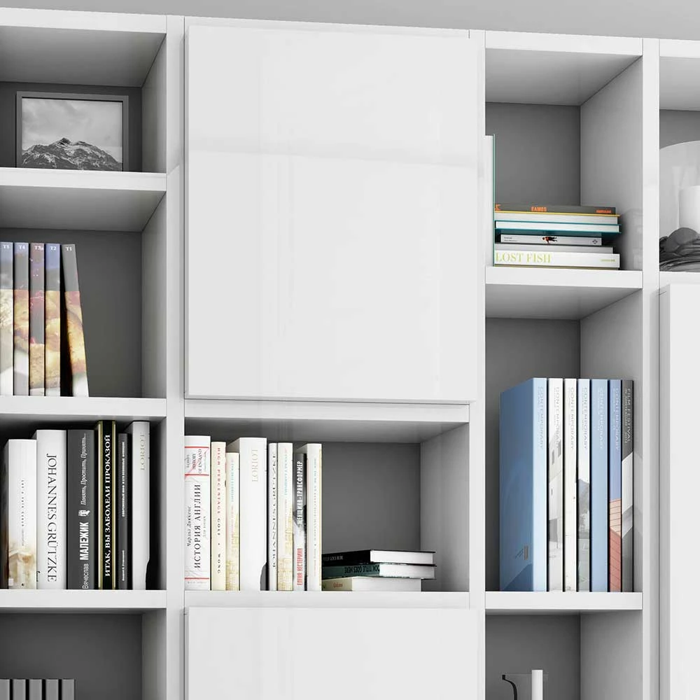 Stauraum Regal In Hochglänzendem Weiß - Postilla 3 Stauraum Regal In Hochglänzendem Weiß - Postilla – Bild 3