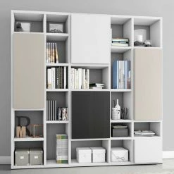 Vielseitiges Wohnraum Regal In Weiß - Woodstock