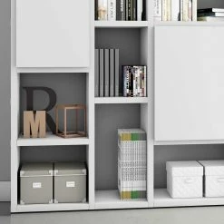 Weiße Design Regalwand Mit 17 Fächern - Zero 4 Weiße Design Regalwand Mit 17 Fächern - Zero -Gosy-shop weisse design regalwand mit 17 faechern plus 5 schrankfaecher zero 02