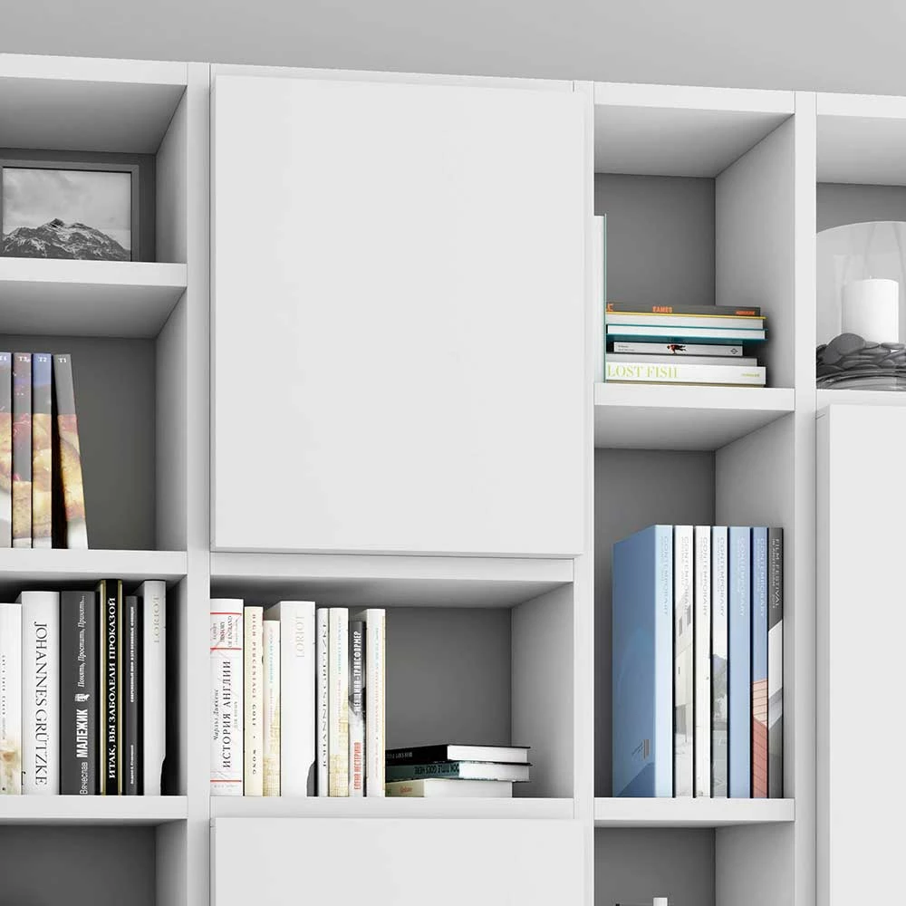 Weiße Design Regalwand Mit 17 Fächern - Zero 3 Weiße Design Regalwand Mit 17 Fächern - Zero – Bild 3