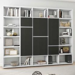 Weiße Regalwand Vakanza Mit 6 Türen