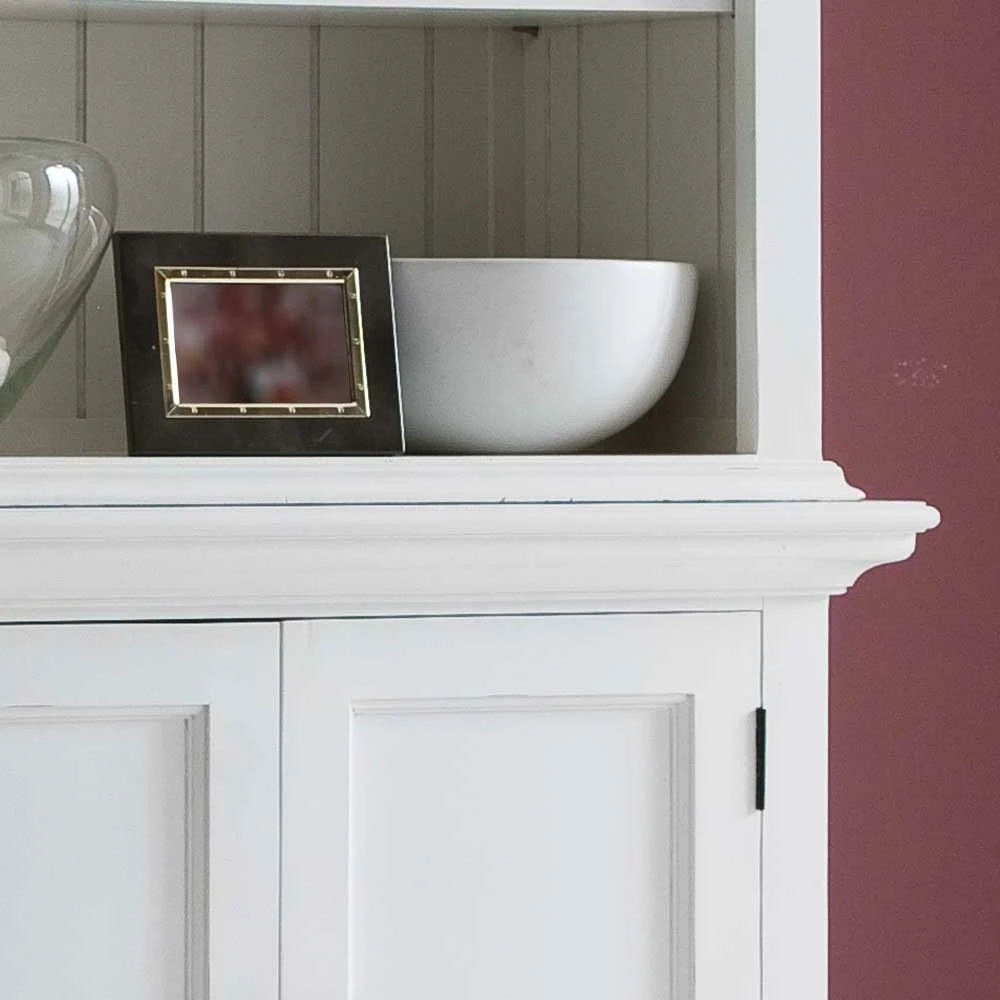 Weißer Bücherschrank Mit 5 Fächern Venzeno & 2 Türen 5 Weißer Bücherschrank Mit 5 Fächern Venzeno & 2 Türen – Bild 5